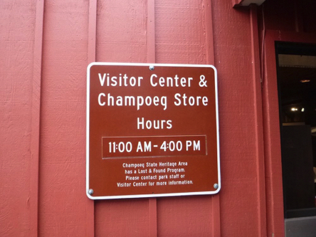 Visitor Center & Champoeg Store – 9 am – 5 pm June – Sept – 11 am – 4 pm Oct – May – lost and found contact visitor center